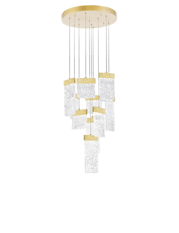 1090P20-10-620 Carolina LED Chandelier With Gold Leaf Finish