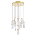 1090P32-16-620 Carolina LED Chandelier With Gold Leaf Finish