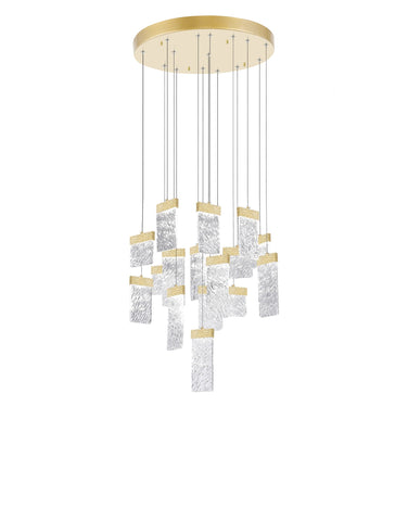 1090P32-16-620 Carolina LED Chandelier With Gold Leaf Finish