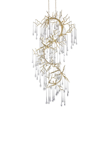 1094P26-12-620 Anita 12 Light Chandelier With Gold Leaf Finish