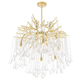 1094P26-6-620 Anita 6 Light Chandelier With Gold Leaf Finish