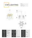 1094P26-6-620 Anita 6 Light Chandelier With Gold Leaf Finish