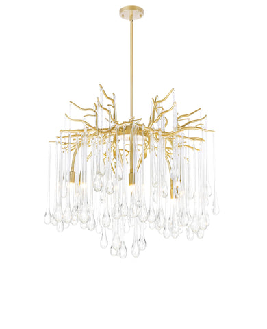 1094P26-6-620 Anita 6 Light Chandelier With Gold Leaf Finish