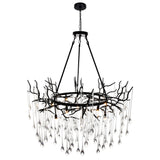 1094P43-12-101 Anita 12 Light Chandelier With Black Finish