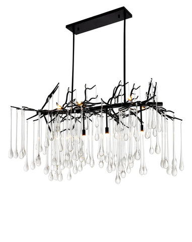 1094P47-10-101 Anita 10 Light Chandelier With Black Finish