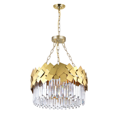 1100P24-6-169 Panache 6 Light Down Chandelier With Medallion Gold Finish