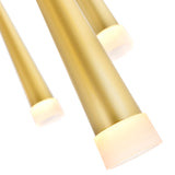 1103P16-10-602 Andes LED Multi Light Pendant With Satin Gold Finish