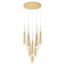 1103P16-10-602 Andes LED Multi Light Pendant With Satin Gold Finish