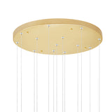 1103P20-13-602 Andes LED Multi Light Pendant With Satin Gold Finish