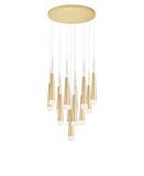 1103P20-13-602 Andes LED Multi Light Pendant With Satin Gold Finish