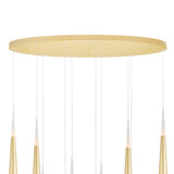 1103P40-10-602 Andes LED Multi Light Pendant With Satin Gold Finish