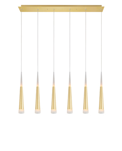 1103P40-6-602 Andes LED Pool Table Light With Satin Gold Finish