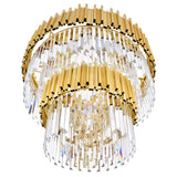 1112P32-12-169 Deco 12 Light Down Chandelier With Medallion Gold Finish