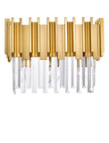 1112W17-3-169 Deco 3 Light Vanity Light With Medallion Gold Finish