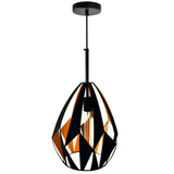 1114P12-1-271 Oxide 1 Light Down Pendant With Black+Copper Finish