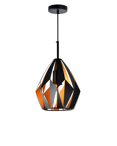 1114P16-1-271 Oxide 1 Light Down Pendant With Black+Copper Finish