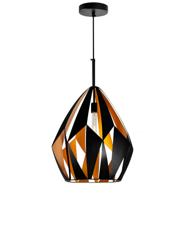 1114P20-1-271 Oxide 1 Light Down Pendant With Black+Copper Finish