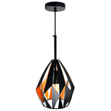 1114P8-1-271 Oxide 1 Light Down Mini Pendant With Black+Copper Finish