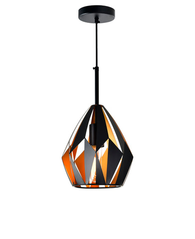 1114P8-1-271 Oxide 1 Light Down Mini Pendant With Black+Copper Finish