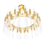 1120P32-72-602 Orgue 72 Light Chandelier With Satin Gold Finish