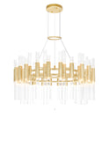 1120P32-72-602 Orgue 72 Light Chandelier With Satin Gold Finish