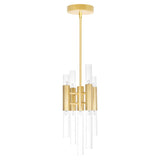 1120P8-9-602 Orgue 9 Light Mini Pendant With Satin Gold Finish