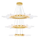 1121P48-63-602 Collar 63 Light Chandelier With Satin Gold Finish