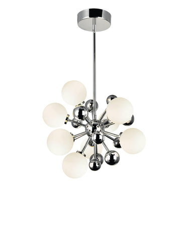 1125P16-8-613 Element 8 Light Chandelier With Polished Nickel Finish