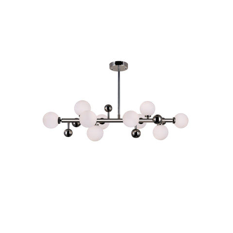 1125P36-10-613 Element 10 Light Chandelier With Polished Nickel Finish