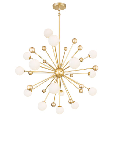 1125P39-17-268 Element 17 Light Chandelier With Sun Gold Finish