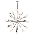 1125P39-17-613 Element 17 Light Chandelier With Polished Nickel Finish