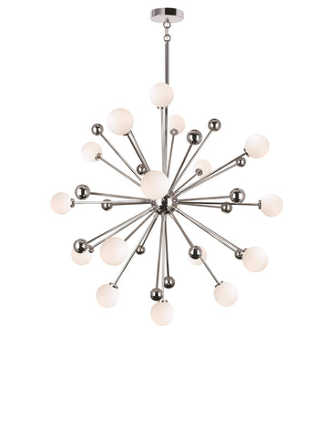 1125P39-17-613 Element 17 Light Chandelier With Polished Nickel Finish