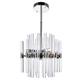 1137P10-3-613 Miroir 6 Light Mini Chandelier With Polished Nickel Finish