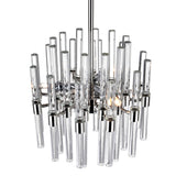 1137P10-3-613 Miroir 6 Light Mini Chandelier With Polished Nickel Finish