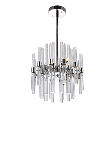 1137P10-3-613 Miroir 6 Light Mini Chandelier With Polished Nickel Finish