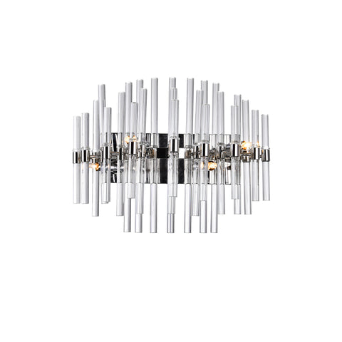 1137W18-4-613 Miroir 4 Light Vanity Light With Polished Nickel Finish