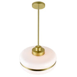 1143P12-1-270 Elementary 1 Light Down Pendant With Pearl Gold Finish