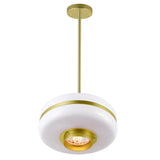 1143P12-1-270 Elementary 1 Light Down Pendant With Pearl Gold Finish