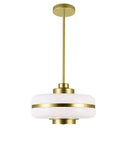 1143P12-1-270 Elementary 1 Light Down Pendant With Pearl Gold Finish