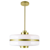 1143P16-1-270 Elementary 1 Light Down Pendant With Pearl Gold Finish