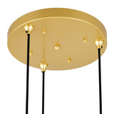 1153P16-3-169 Da Vinci 3 Light Multi Light Pendant With Brass Finish