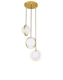 1153P16-3-169 Da Vinci 3 Light Multi Light Pendant With Brass Finish