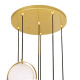 1153P24-6-169 Da Vinci 6 Light Multi Light Pendant With Brass Finish