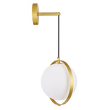 1153W9-1-169 Da Vinci 1 Light Wall Light With Brass Finish