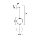 1153W9-1-169 Da Vinci 1 Light Wall Light With Brass Finish