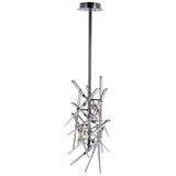 1154P13-5-601 Icicle 5 Light Mini Chandelier With Chrome Finish