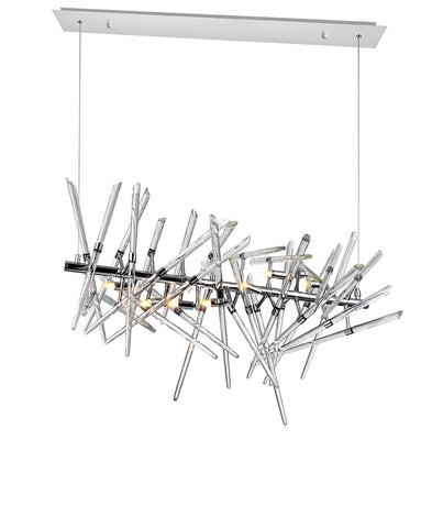 1154P37-9-601 Icicle 9 Light Chandelier With Chrome Finish