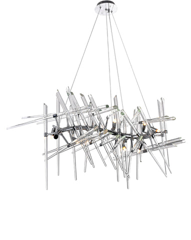 1154P39-10-601 Icicle 10 Light Chandelier With Chrome Finish