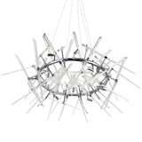 1154P42-12-601-R Icicle 12 Light Chandelier With Chrome Finish