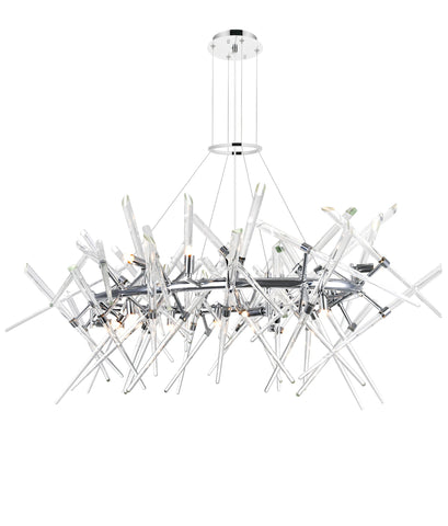 1154P43-12-601-O Icicle 12 Light Chandelier With Chrome Finish